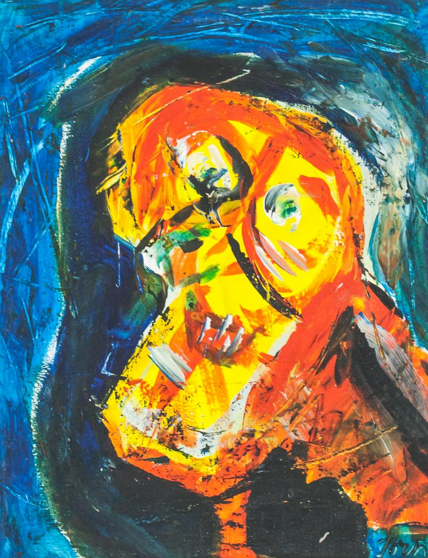Asger Jorn Danish Modernist Oil on Canvas (1 of 5)
