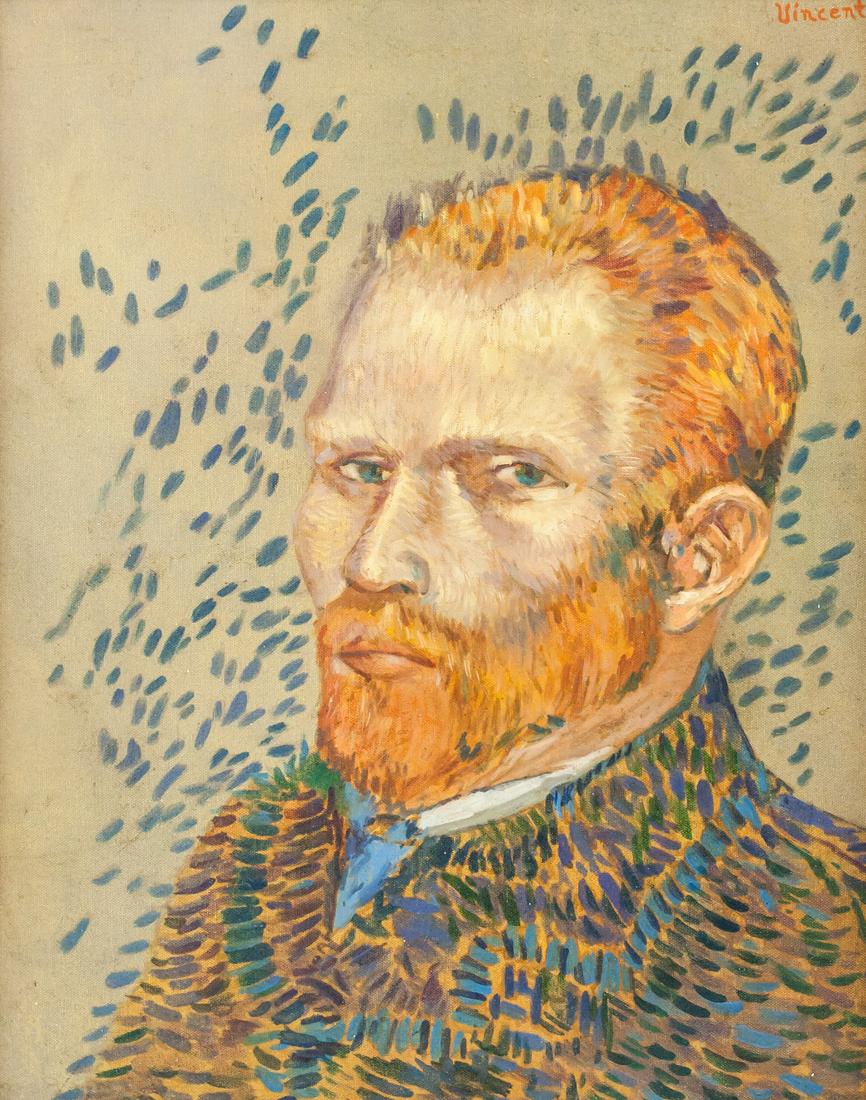 Oil on Canvas Self-Portrait Signed Vincent (1 of 9)