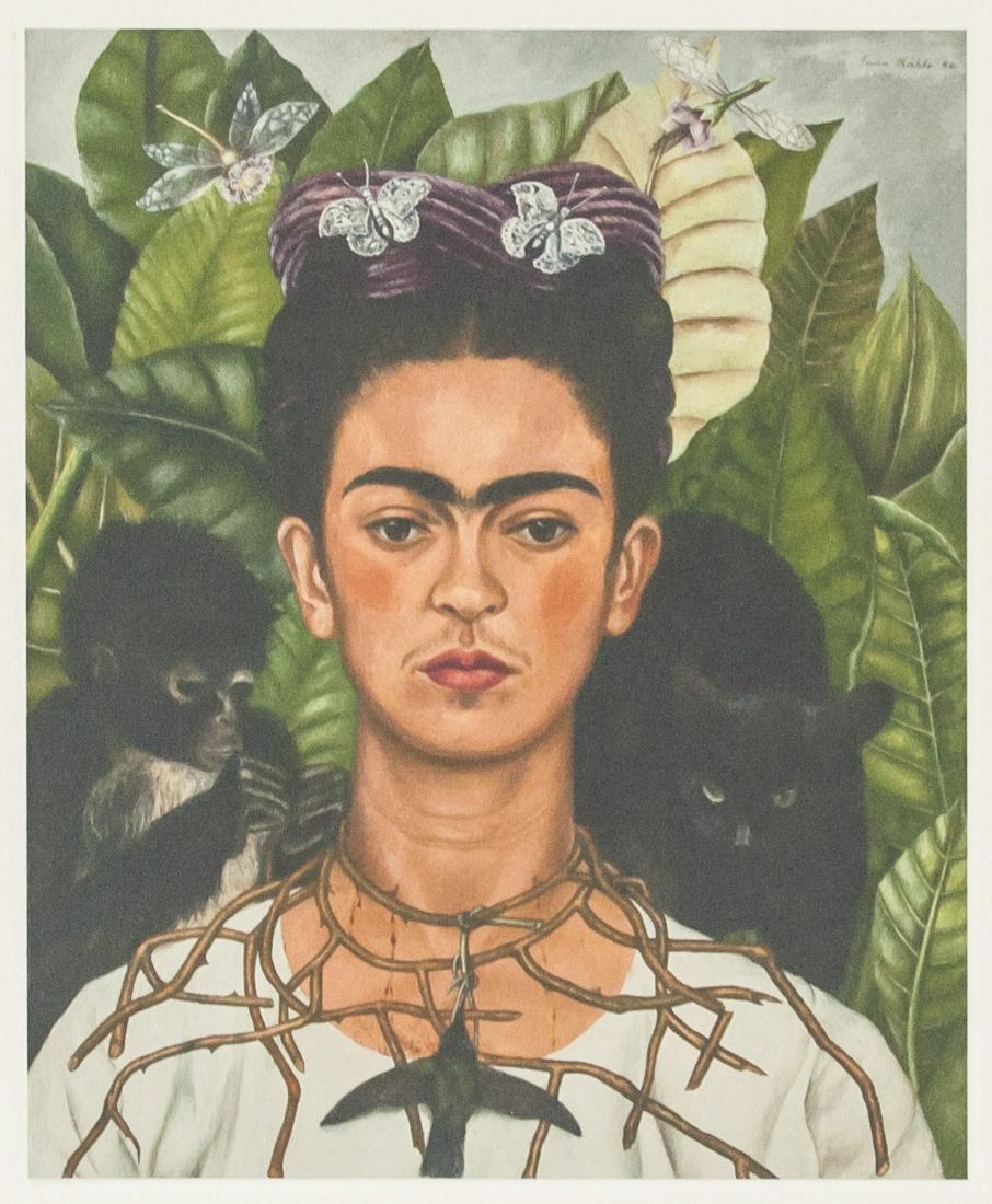 Mexican Modernist Signed Frida Kahlo Lithograph (1 of 6)