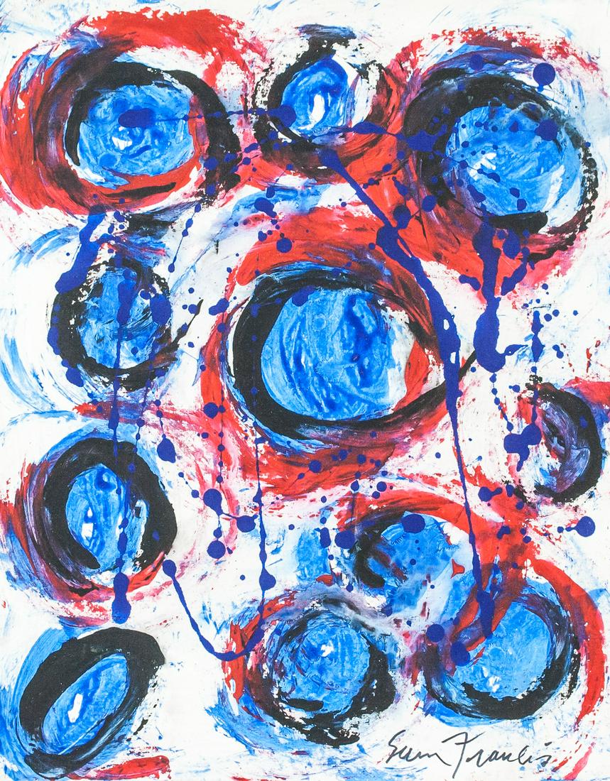 American Abstract Oil on Canvas Signed Sam Francis (1 of 5)