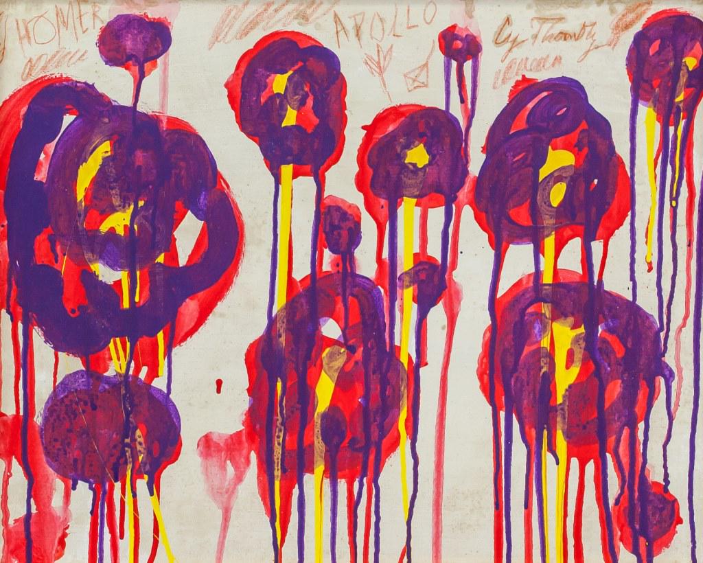American Abstract Oil on Canvas Signed Cy Twombly (1 of 8)