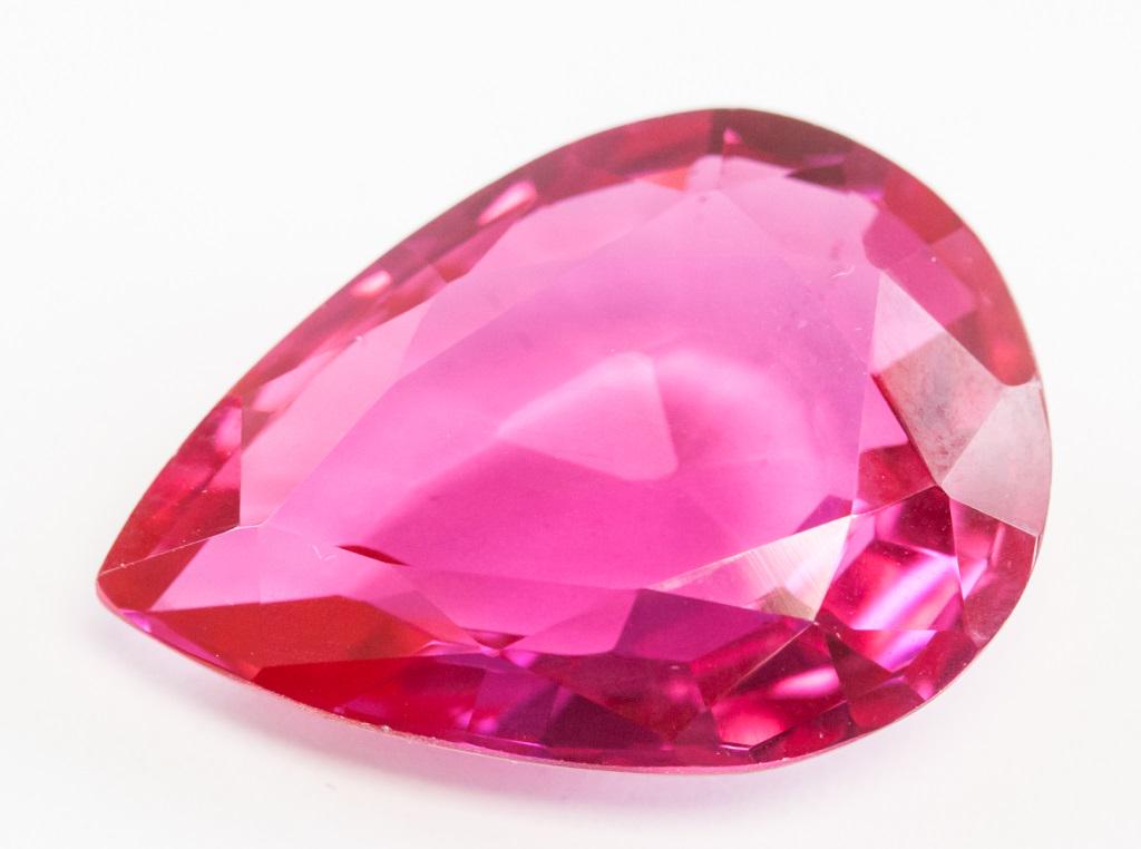 36.45ct Pear Cut Pink Natural Ruby GGL (1 of 4)