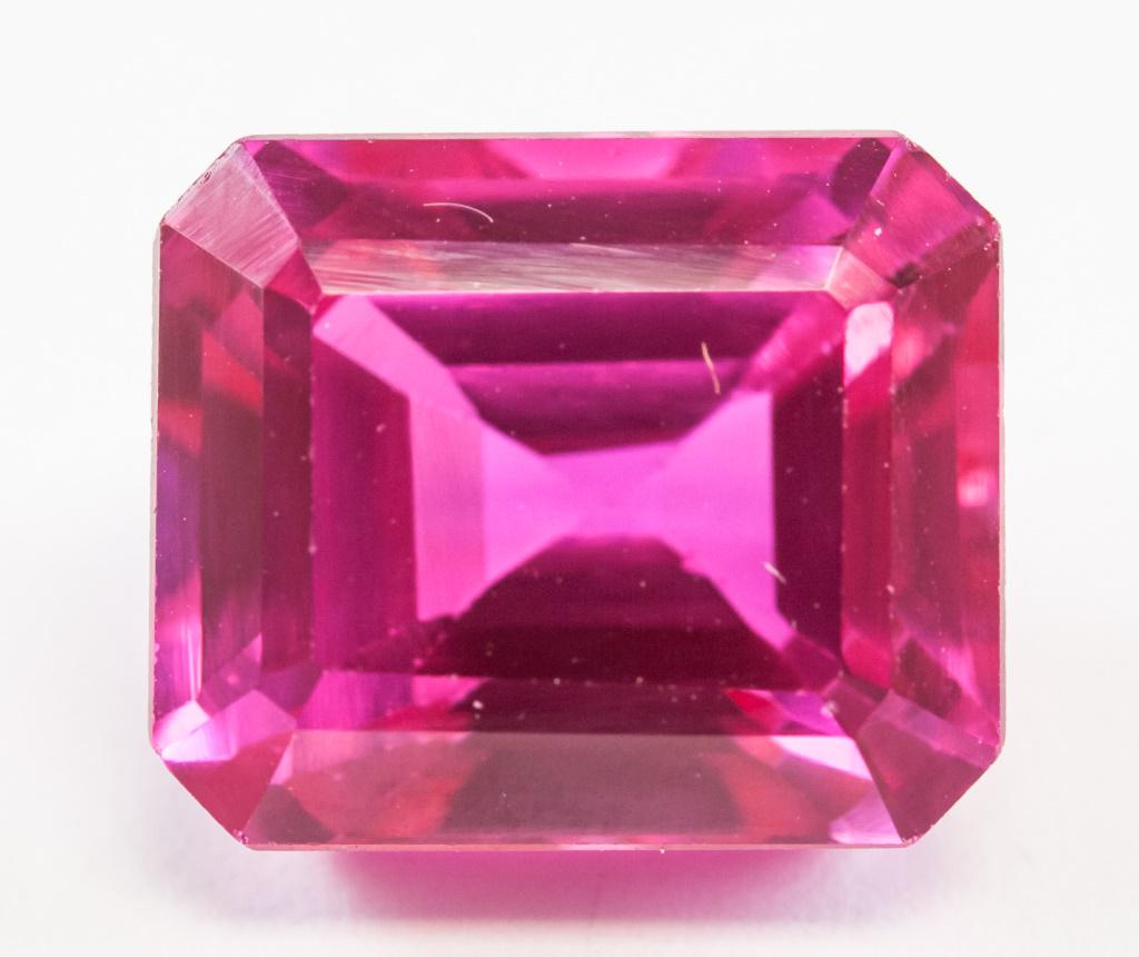 12.00ct Emerald Cut Pink Natural Ruby GGL (1 of 4)
