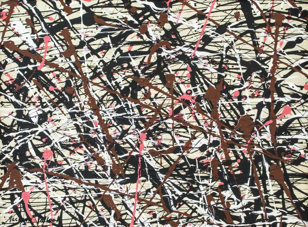 American Oil On Canvas Signed Jackson Pollock (1 of 7)