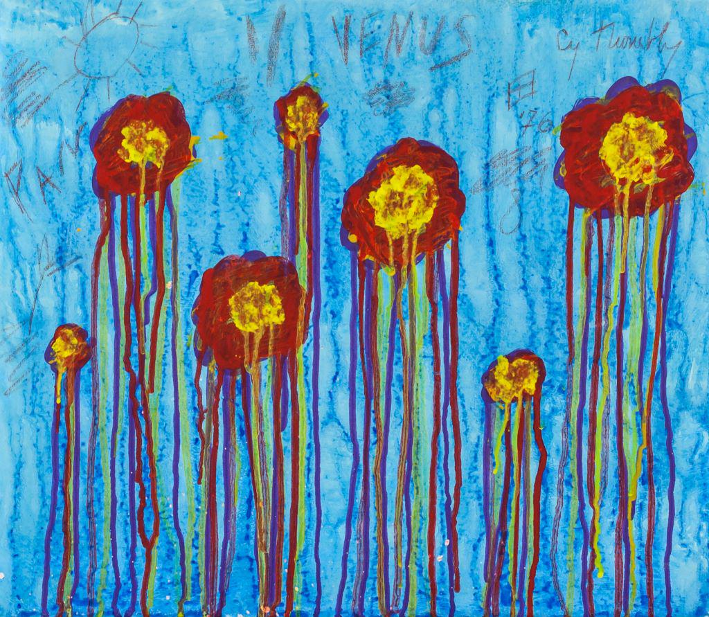 American Abstract Oil on Canvas Signed Cy Twombly (1 of 6)