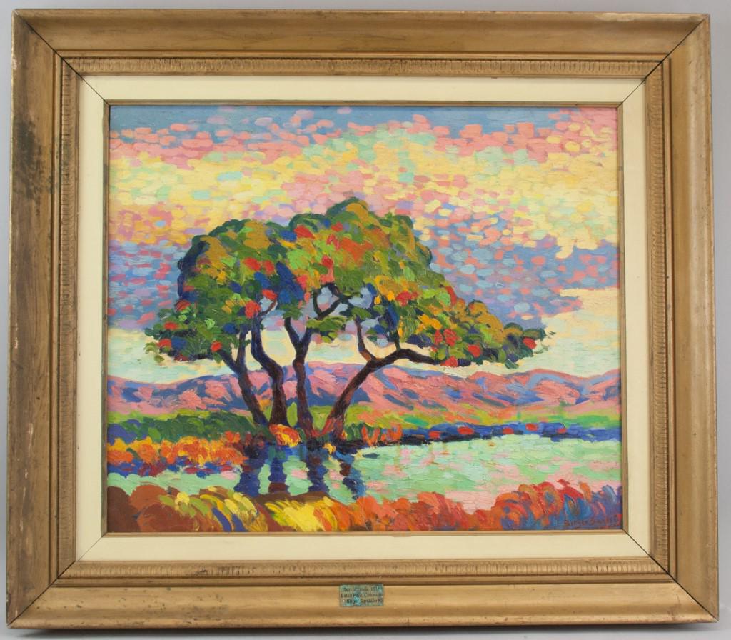 Americal Oil on Canvas Signed Birger Sandzen (1 of 9)