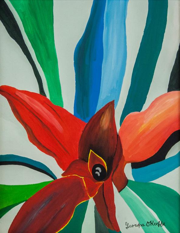 American Acrylic on Canvas Signed Georgia O'Keeffe (1 of 5)