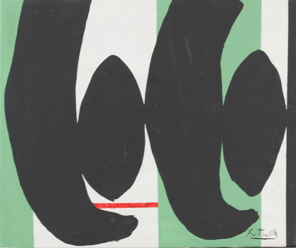 American Abstract Oil on Canvas Signed Motherwell (1 of 5)