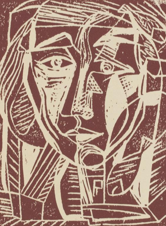 Spanish Linocut on Paper Signed Picasso (1 of 6)