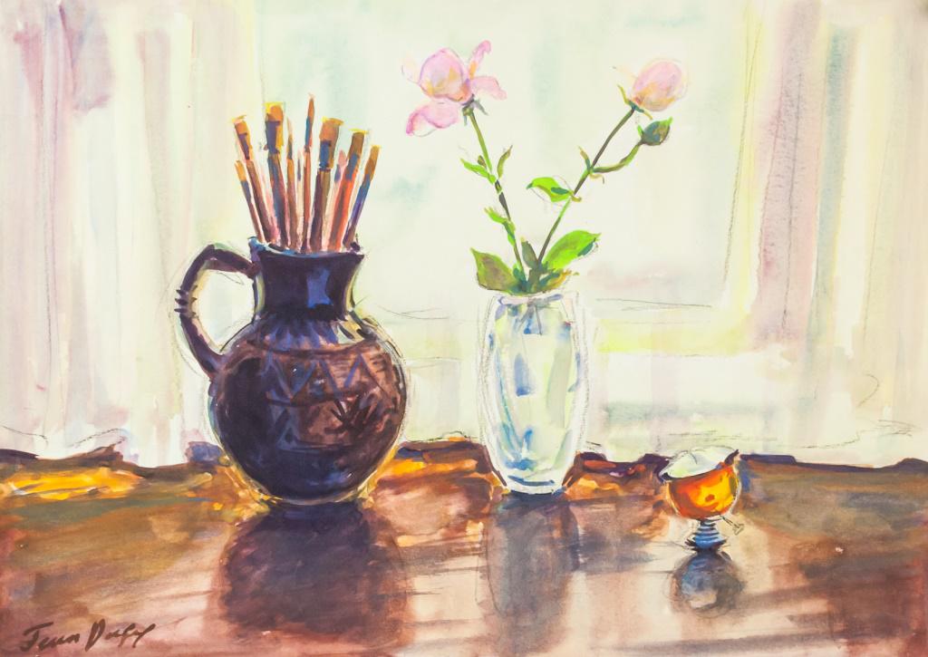 French Watercolor on Paper Signed Jean Dufy (1 of 5)