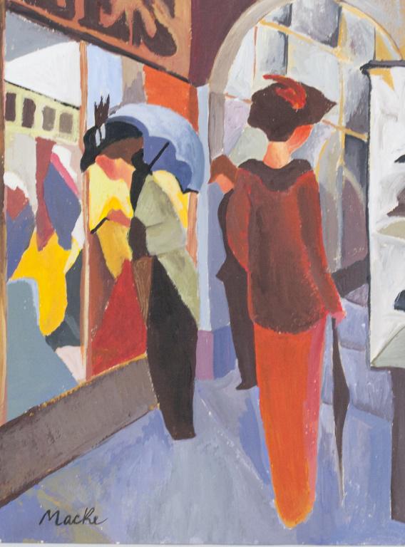 German Gouache on Paper Signed Macke (1 of 6)