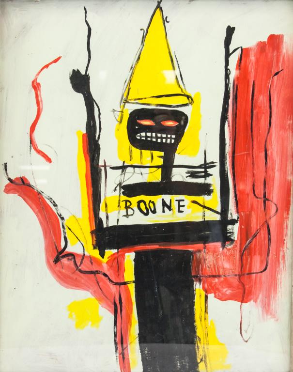 Oil Signed Jean-Michel Basquiat Estate COA Gerard (1 of 10)