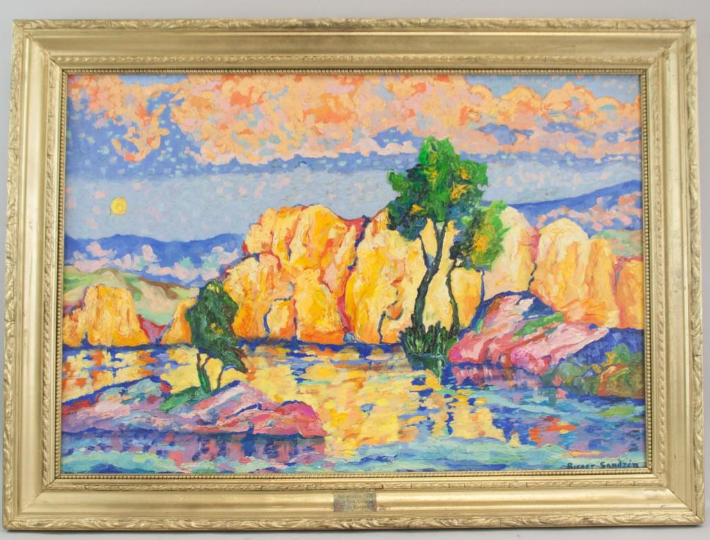 American Oil on Canvas Signed Birger Sandzen (1 of 7)