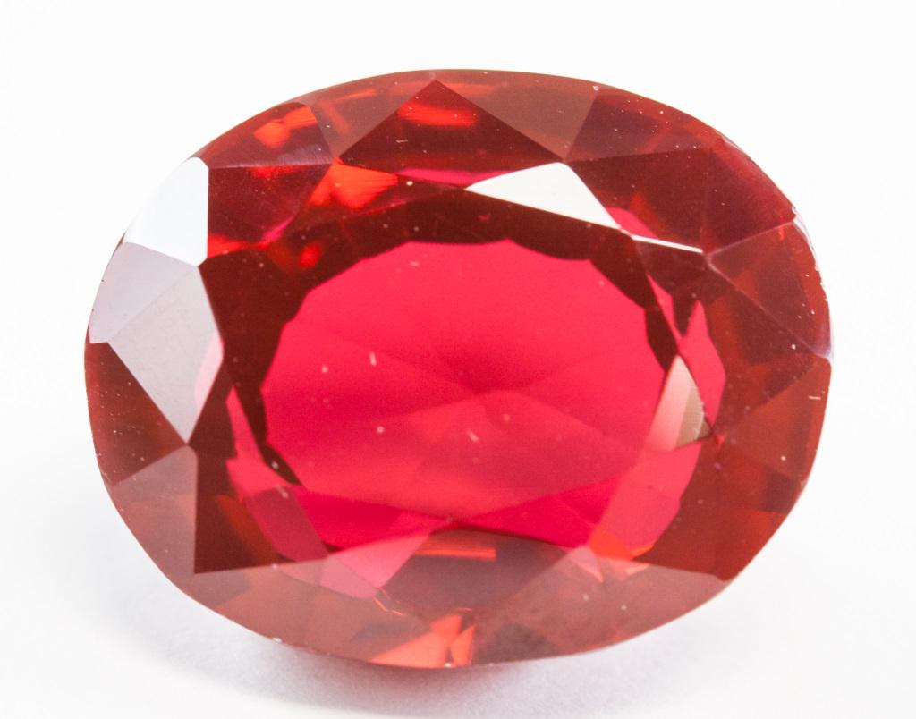 40.35ct Oval Cut Blood Red Natural Ruby GGL (1 of 4)