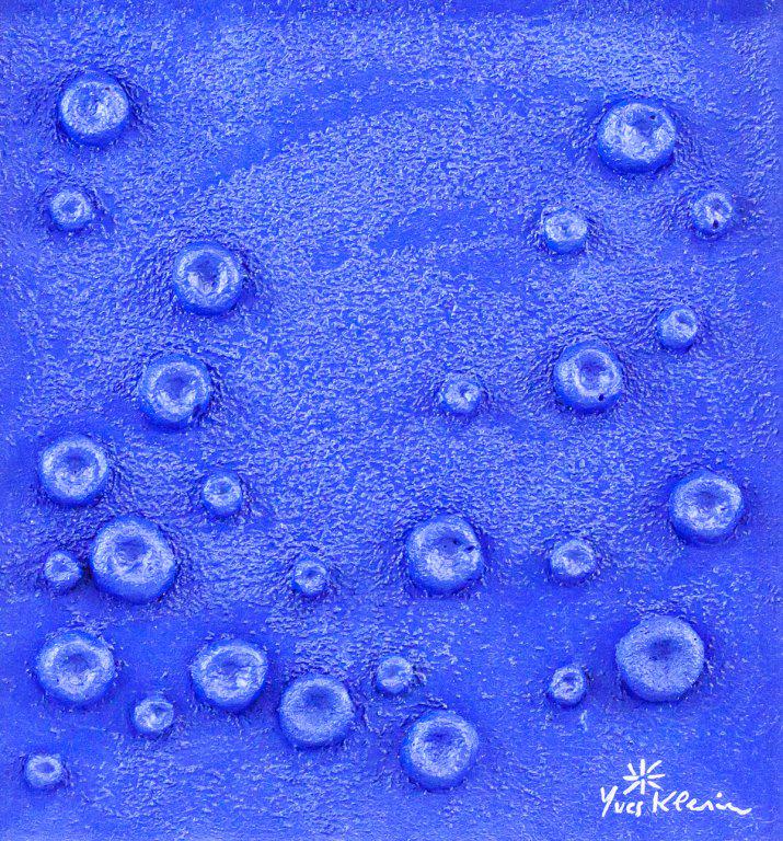 French Mixed Media on Canvas Signed Yves Klein (1 of 6)