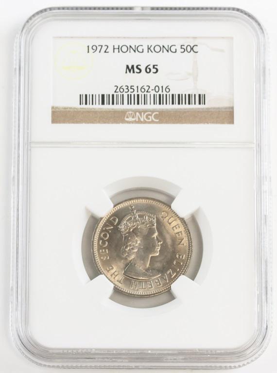 1972 Hong Kong 50 Cents NGC MS 65 (1 of 5)