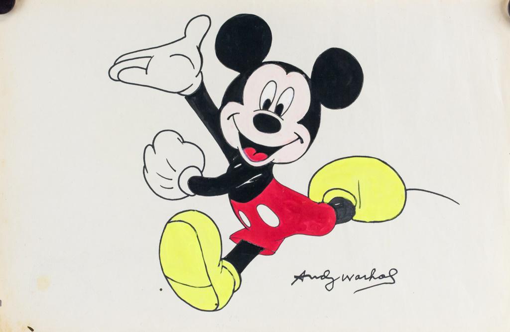 US Mixed Media Mickey Mouse Signed Andy Warhol (1 of 7)
