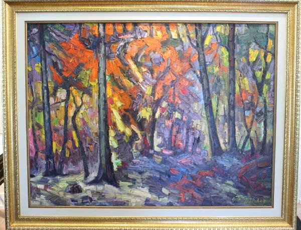 A.Tatossian(Canadian,1948), RCA, Title: Glorious A: A.Tatossian(Canadian,1948), RCA, Title: Glorious Autumn, oil on canvas, signed on front and rear, with stamp. 36"X48"