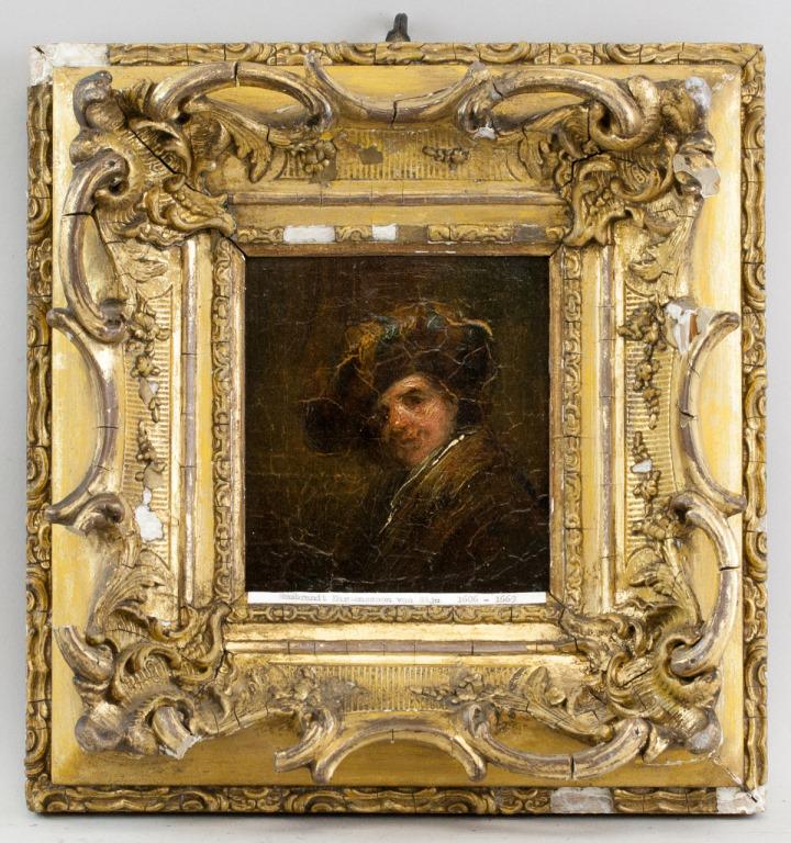 Dutch Oil on Canvas Signed Rembrandt (1 of 10)