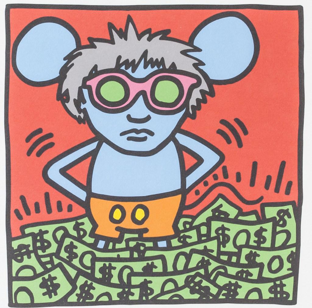 American Pop Lithograph Signed K. Haring (1 of 5)