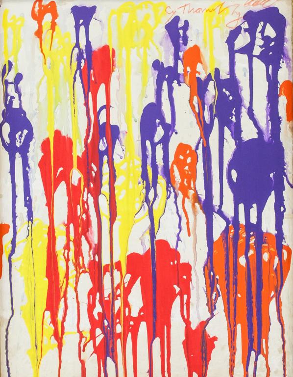 American Abstract Oil on Canvas Signed Cy Twombly (1 of 5)