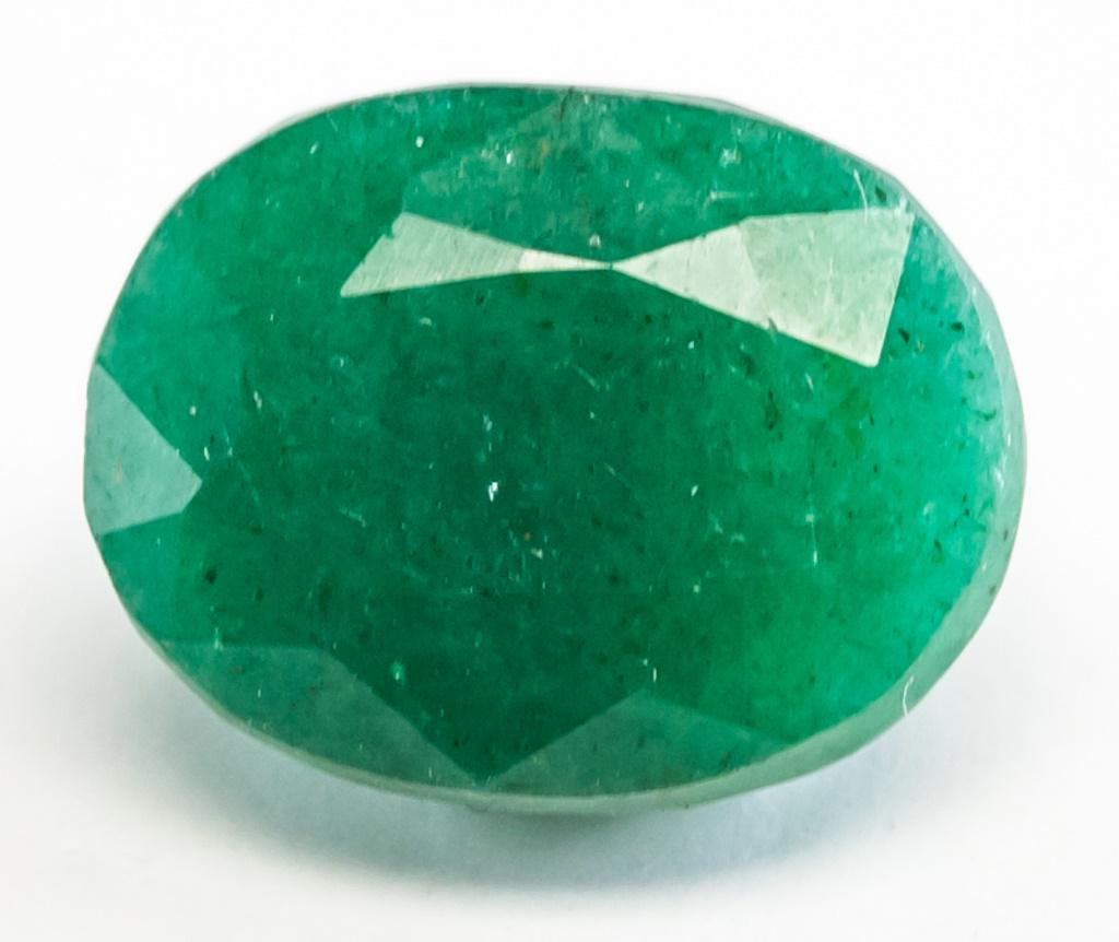 9.20ct Oval Cut Green Natural Emerald GLI (1 of 4)