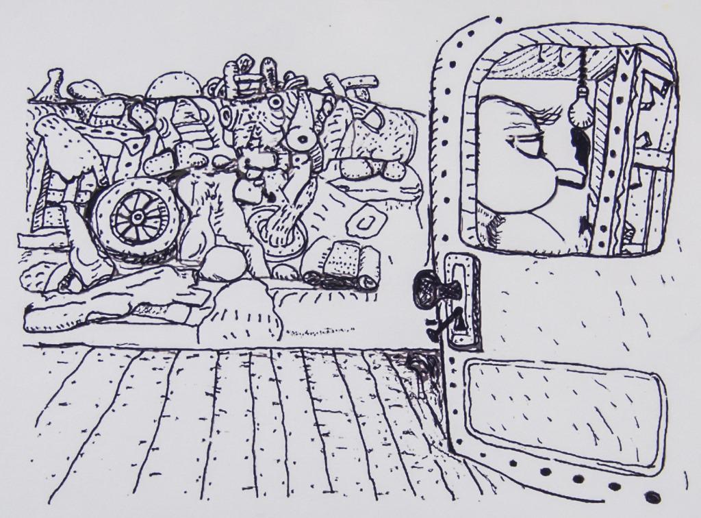 American Mixed on Paper Signed Phillip Guston '68 (1 of 6)