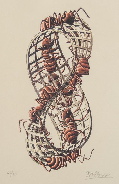 Dutch Lithograph Signed MC Escher 63/75 (1 of 6)