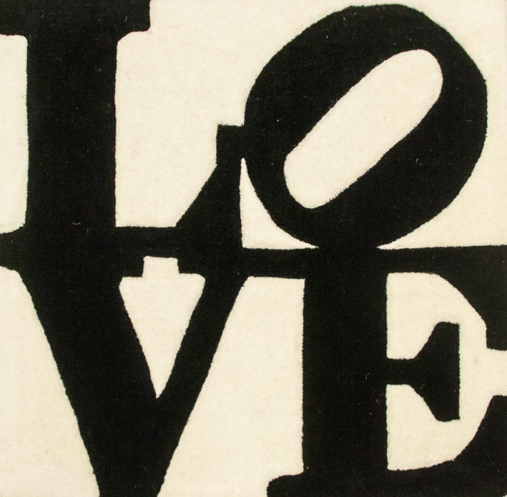 Robert Indiana LOVE Rug Black & White COA (1 of 8)