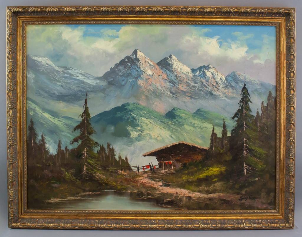 Oil on Canvas Landscape Signed Sydney Lawrence (1 of 7)