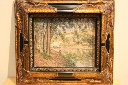 French oil painting, oil on canvas,signed Pissarro: French oil painting, oil on canvas, signed "Camille Pissarro" LL , 8 X 10