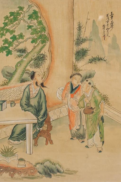 19th Century Chinese Watercolor on Silk Painting (1 of 5)