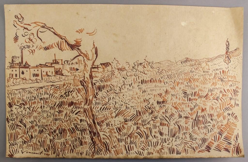 Dutch Ink on Paper Signed Vincent (1 of 5)
