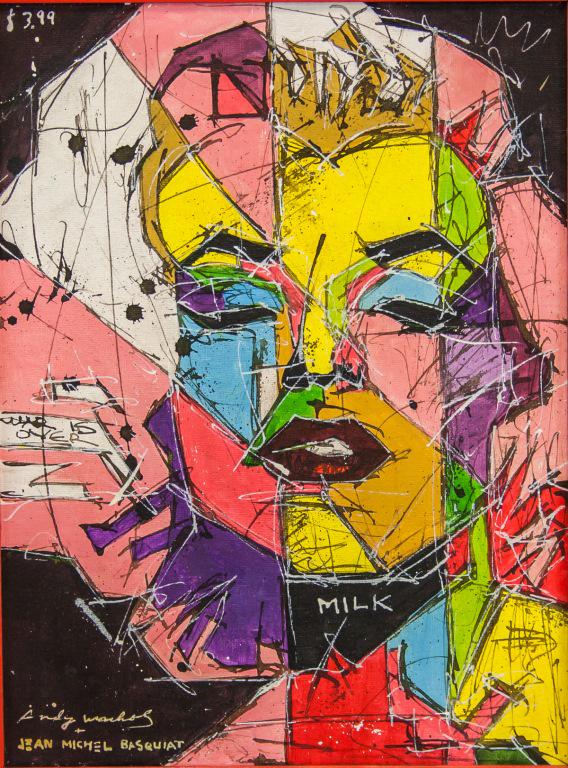 Oil on Canvas Signed Andy Warhol and Basquiat (1 of 7)