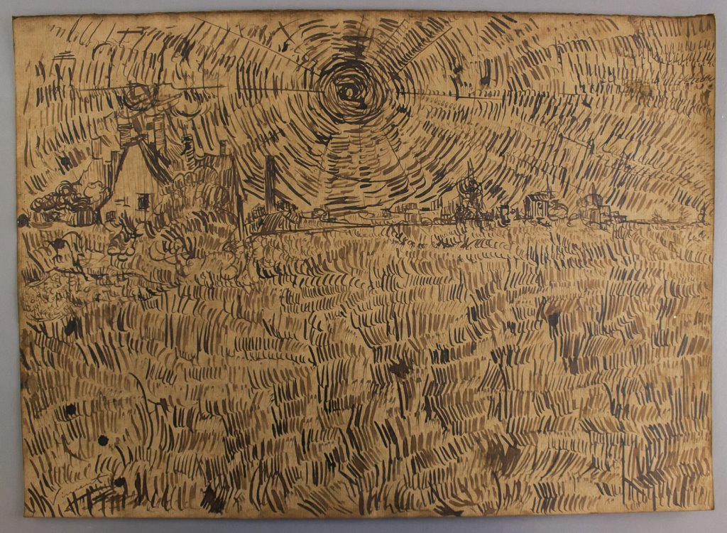 Dutch Ink on Paper Signed Vincent (1 of 8)