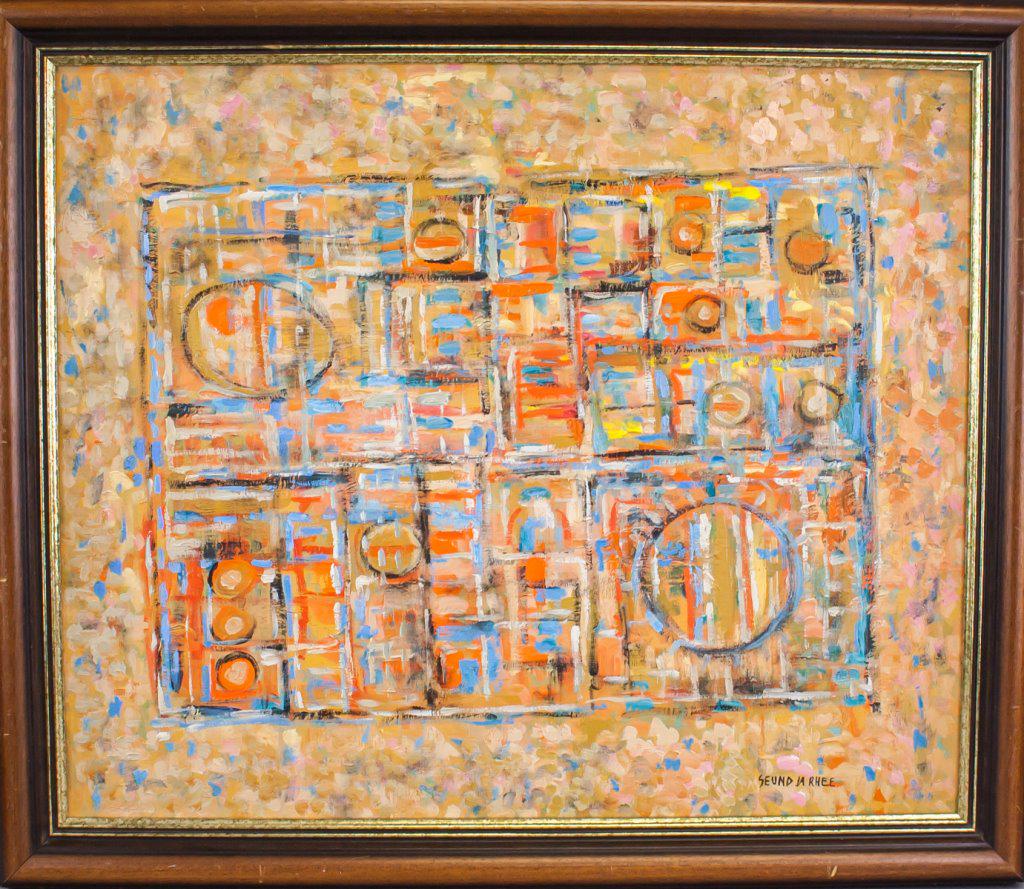 Korean Oil on Canvas Signed Seund Ja Rhee (1 of 7)