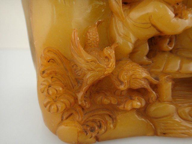 Fine Large Shoushan Tianhuang Carving of Immortals - 6