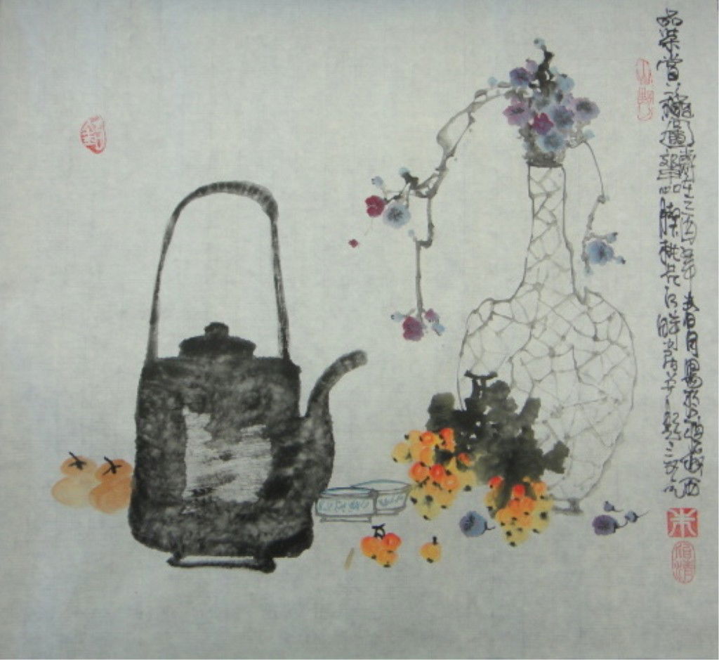 Bai Ching Chinese Watercolor on Paper: BAI CHING 佰清20TH CENTURY CHINESE WATERCOLOR ON PAPER Artist's Name: Bai Ching 佰清 Date / Period: 20th Century Form / Medium Used: Watercolor on Paper Inscription / Seal: Ins