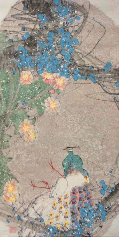 Zhou Yun Chinese Watercolor on Paper: ZHOU YUN 周雲 20TH CENTURY CHINESE WATERCOLOR ON PAPER Artist's Name: Zhou Yun 周雲 Date / Period: 20th Century Form / Medium Used: Watercolor on Paper Inscription / Seal: Insc