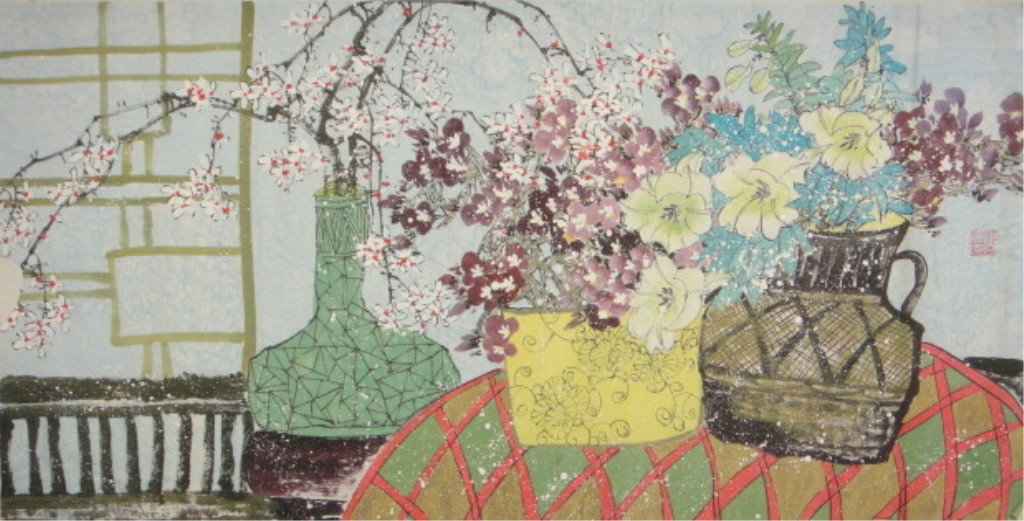 Zhou Yun Chinese Watercolor on Paper: ZHOU YUN 周雲 20TH CENTURY CHINESE WATERCOLOR ON PAPER Artist's Name: Zhou Yun 周雲 Date / Period: 20th Century Form / Medium Used: Watercolor on Paper Inscription / Seal: Insc