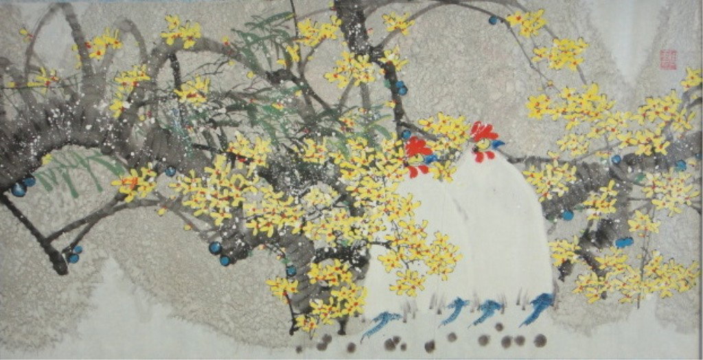 Zhou Yun Chinese Watercolor on Paper: ZHOU YUN 周雲 20TH CENTURY CHINESE WATERCOLOR ON PAPER Artist's Name: Zhou Yun 周雲 Date / Period: 20th Century Form / Medium Used: Watercolor on Paper Inscription / Seal: Insc