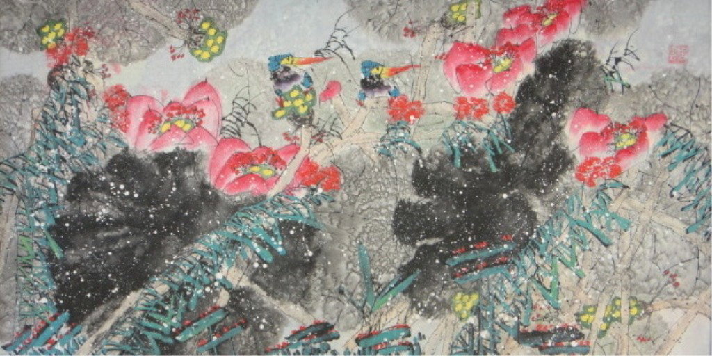 Zhou Yun Chinese Watercolor on Paper: ZHOU YUN 周雲 20TH CENTURY CHINESE WATERCOLOR ON PAPER Artist's Name: Zhou Yun 周雲 Date / Period: 20th Century Form / Medium Used: Watercolor on Paper Inscription / Seal: Insc