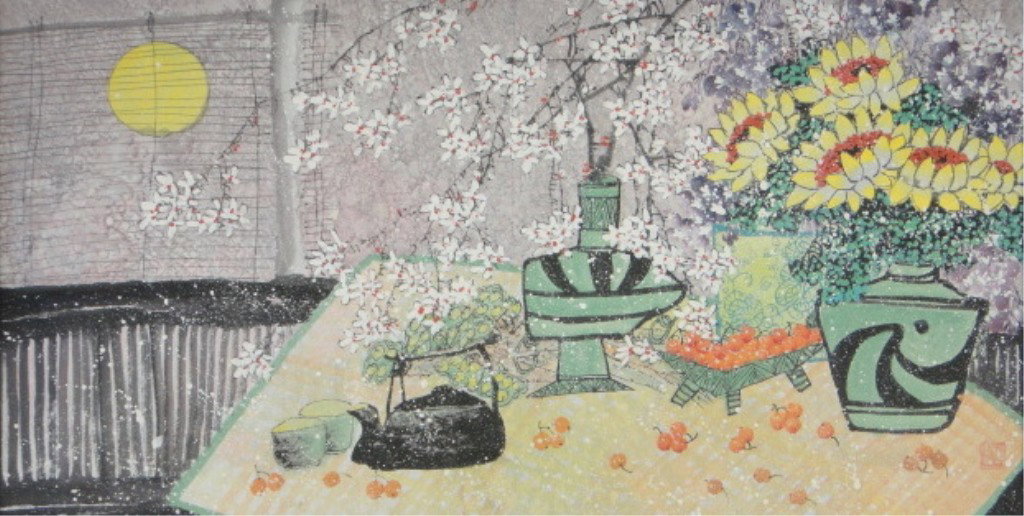 Zhou Yun Chinese Watercolor on Paper: ZHOU YUN 周雲 20TH CENTURY CHINESE WATERCOLOR ON PAPER Artist's Name: Zhou Yun 周雲 Date / Period: 20th Century Form / Medium Used: Watercolor on Paper Inscription / Seal: Insc