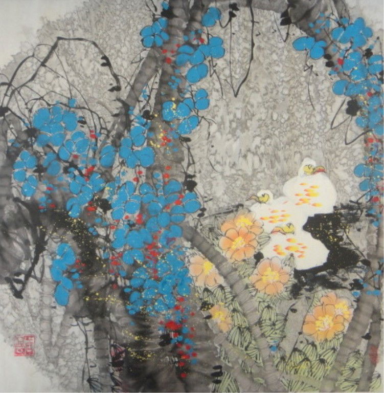 Zhou Yun Chinese Watercolor on Paper: ZHOU YUN 周雲 20TH CENTURY CHINESE WATERCOLOR ON PAPER Artist's Name: Zhou Yun 周雲 Date / Period: 20th Century Form / Medium Used: Watercolor on Paper Inscription / Seal: Insc