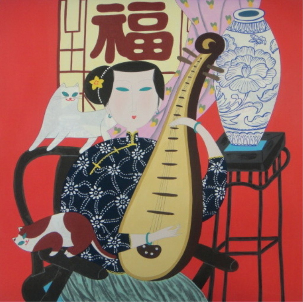 Zhou Yun Chinese Watercolor on Paper: ZHOU YUN 周雲 20TH CENTURY CHINESE WATERCOLOR ON PAPER Artist's Name: Zhou Yun 周雲 Date / Period: 20th Century Form / Medium Used: Watercolor on Paper Dimensions: 20" X 20"