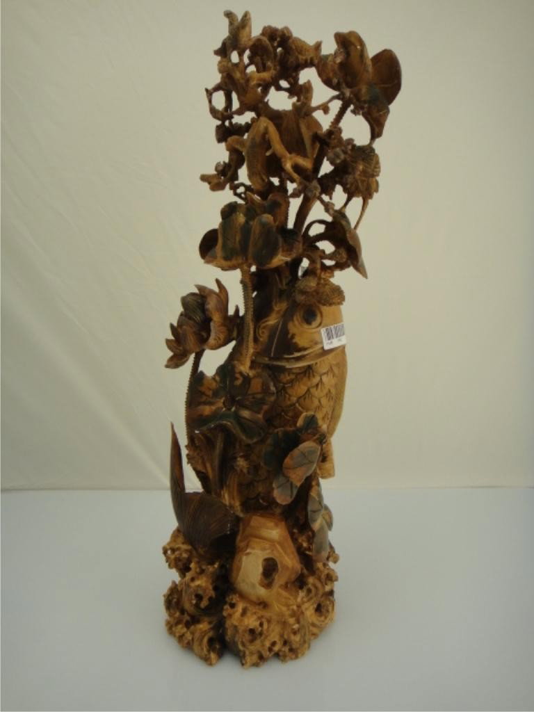 Antique Chinese Carved Ivory Fish - 3