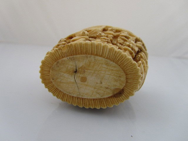 Antique Chinese Openwork Carved Ivory Snuff Bottl - 8