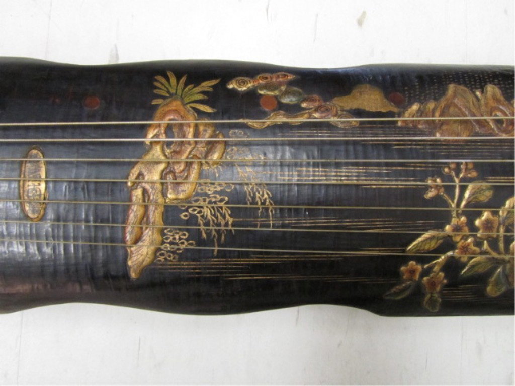 Antique Chinese Imperial Guqin Gold Gilt Qianlong - 3