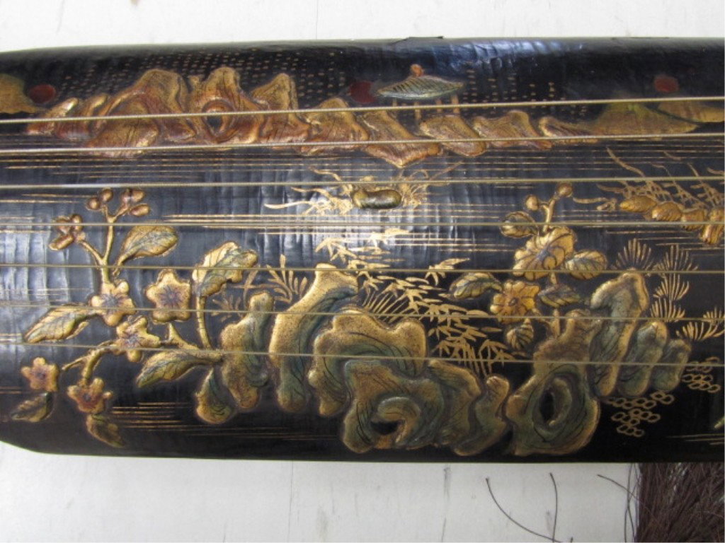 Antique Chinese Imperial Guqin Gold Gilt Qianlong - 4