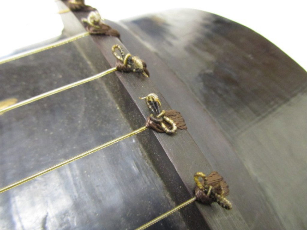 Antique Chinese Imperial Guqin Gold Gilt Qianlong - 8